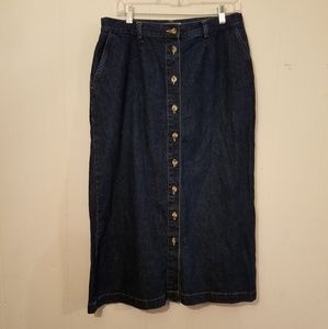 Cabin Creek denim button down skirt